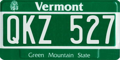 VT license plate QKZ527