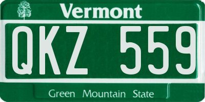 VT license plate QKZ559