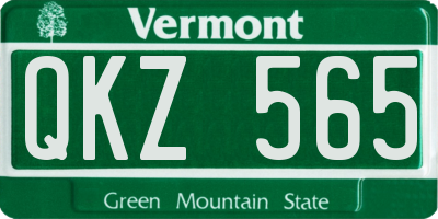 VT license plate QKZ565