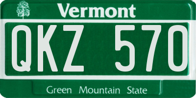 VT license plate QKZ570