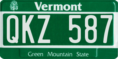 VT license plate QKZ587