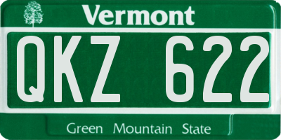 VT license plate QKZ622