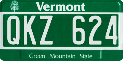 VT license plate QKZ624