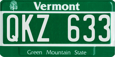 VT license plate QKZ633