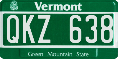 VT license plate QKZ638