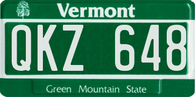 VT license plate QKZ648