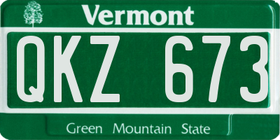 VT license plate QKZ673