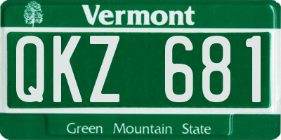 VT license plate QKZ681