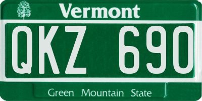 VT license plate QKZ690