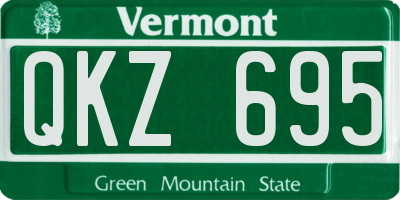 VT license plate QKZ695