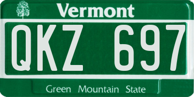 VT license plate QKZ697