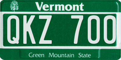 VT license plate QKZ700