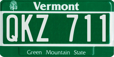 VT license plate QKZ711
