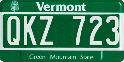 VT license plate QKZ723
