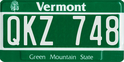 VT license plate QKZ748