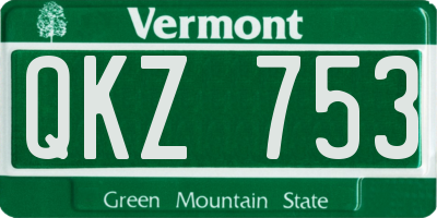 VT license plate QKZ753