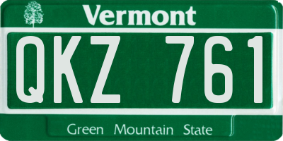 VT license plate QKZ761