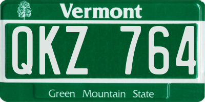 VT license plate QKZ764
