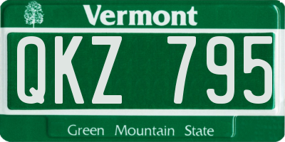 VT license plate QKZ795