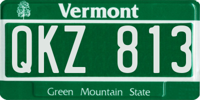 VT license plate QKZ813