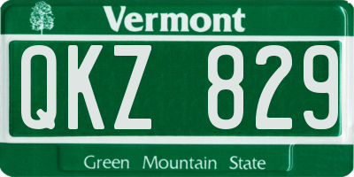 VT license plate QKZ829