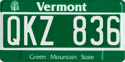 VT license plate QKZ836