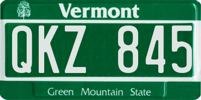 VT license plate QKZ845