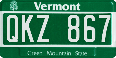 VT license plate QKZ867