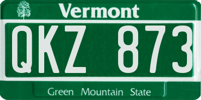 VT license plate QKZ873