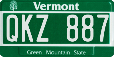 VT license plate QKZ887
