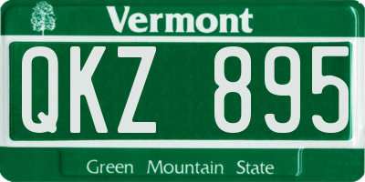 VT license plate QKZ895