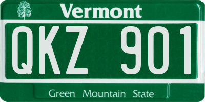 VT license plate QKZ901
