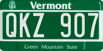 VT license plate QKZ907