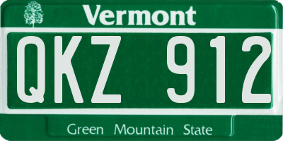VT license plate QKZ912