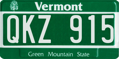 VT license plate QKZ915