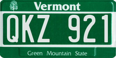 VT license plate QKZ921