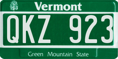VT license plate QKZ923