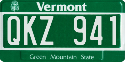 VT license plate QKZ941