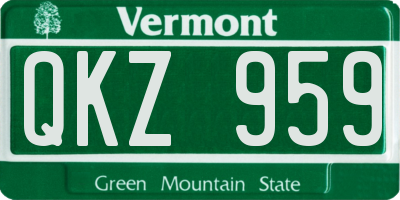 VT license plate QKZ959