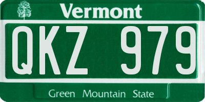 VT license plate QKZ979