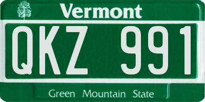 VT license plate QKZ991