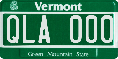 VT license plate QLA000