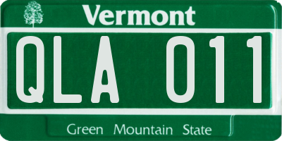 VT license plate QLA011