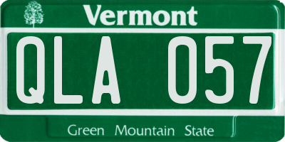 VT license plate QLA057