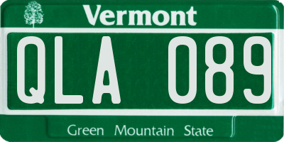 VT license plate QLA089