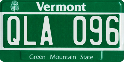 VT license plate QLA096