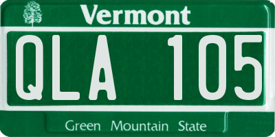 VT license plate QLA105