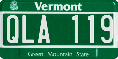 VT license plate QLA119
