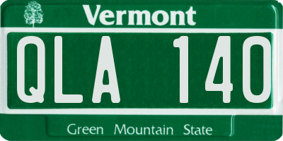 VT license plate QLA140