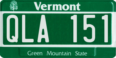 VT license plate QLA151